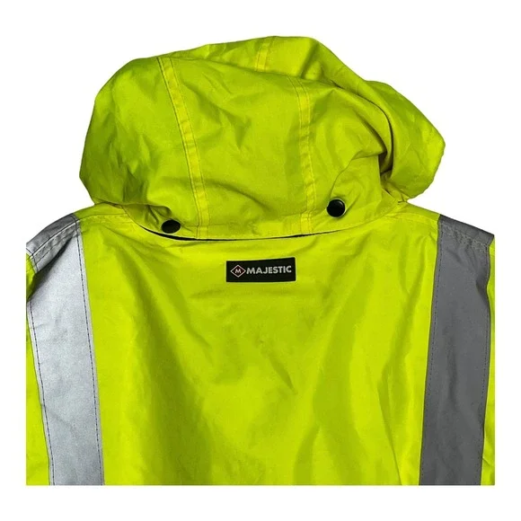 Majestic High Visibility Safety Jacket Class 3 Yellow Workwear Mens M - Picture 6 of 15